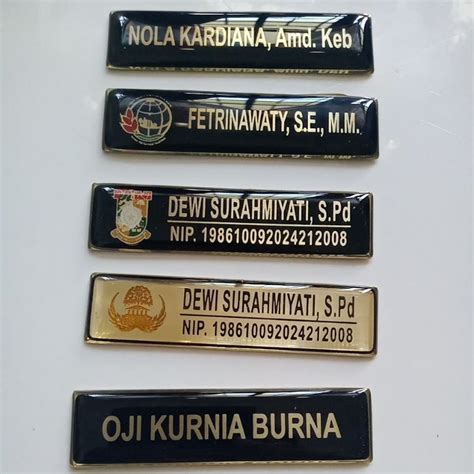 Jual Papan Nama Kuningan Gold Name Tag Kuningan Plate Gold Etching