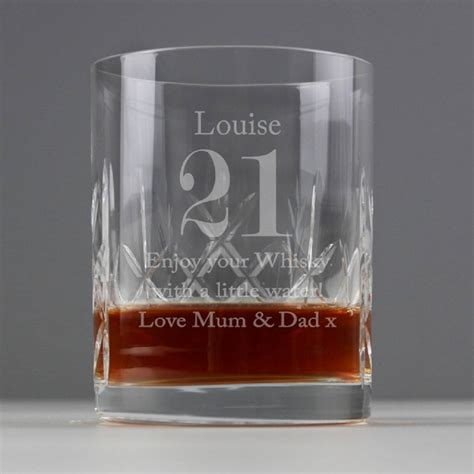 Engraved Cut Crystal Age Whisky Glass By Oli And Zo