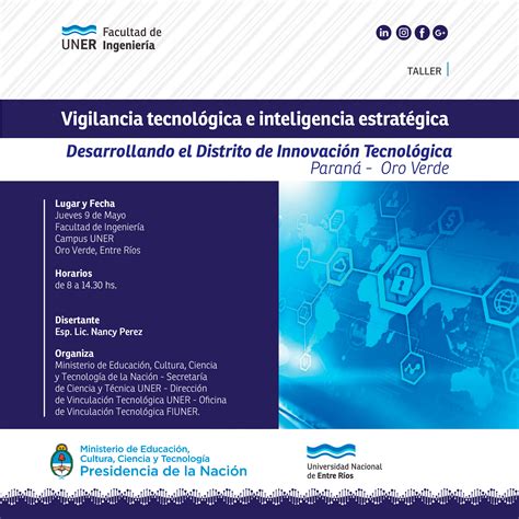 Se realizará un taller sobre Vigilancia Tecnológica e Inteligencia