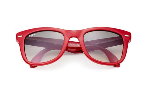 Ray Ban Synthetic Wayfarer Folding Classic In Red Lyst