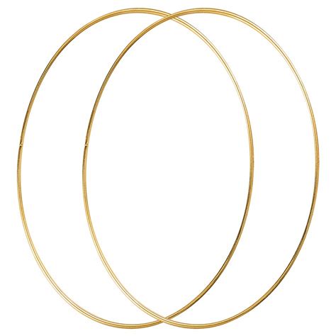 Sntieecr Pack Inch Large Metal Floral Hoop Wreath Macrame Gold