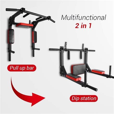 Barra Gym 8en1 Dominadas Pared Multifuncional Meses S Int Meses Sin