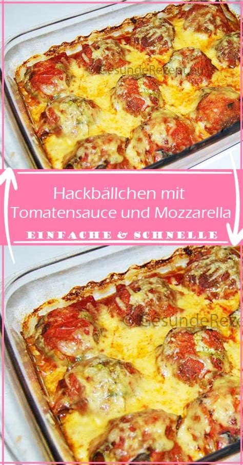 Hackbällchen mit Tomatensauce und Mozzarella RezepteBlog net