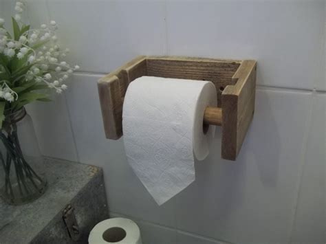 Reclaimed Pallet Rustic Industrial Toilet Roll Holder Estuary Home