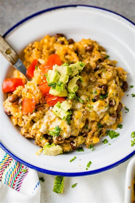 Cheesy Ground Beef Rice Mexican Casserole Video Oh Sweet Basil