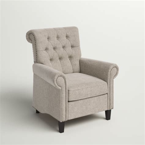 Three Posts™ Loughborough Button Tufted Push Recliner And Reviews Wayfair