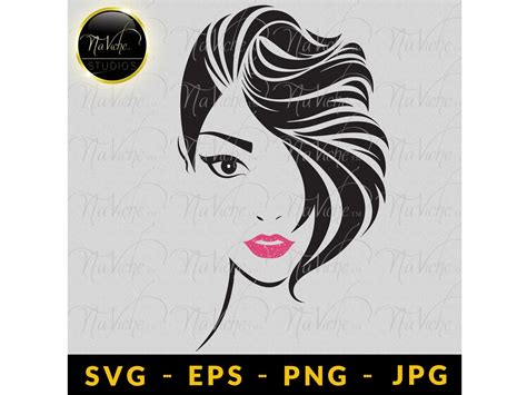 Black Woman Short Hair Svg