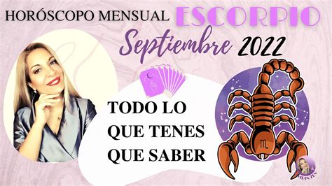 Escorpio ♏️ Septiembre 2022💖🤑🙌 Tarot Mensual Youtube