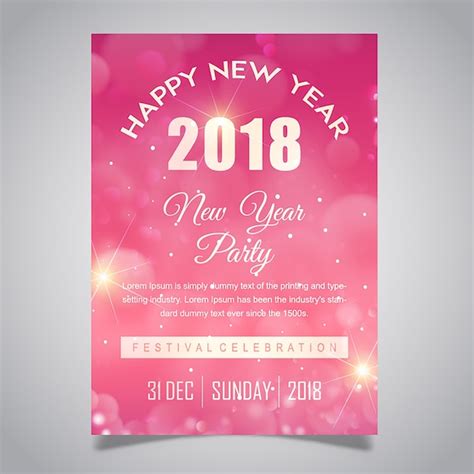New Years Eve Poster Pink Images - Free Download on Freepik
