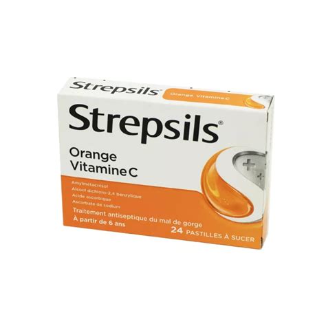 Strepsils Orange Vitamine C Pastilles Sucer