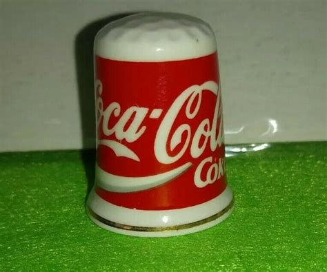 Porcelain Coca Cola Coke Advertising Thimble Birchcroft China Great