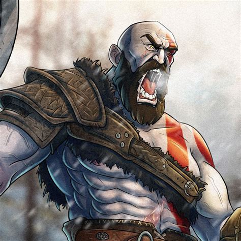 Artstation Kratos Fanart Nines Amaro God Of War Kratos God Of War