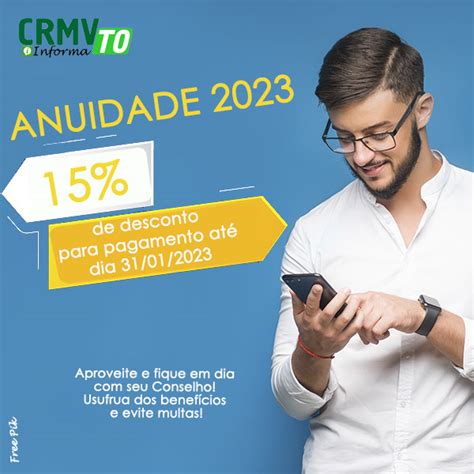 Pague a anuidade até dia 31 de janeiro e ganhe 15 de desconto CRMV TO