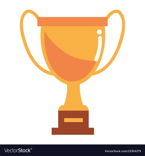 Champion trophy cartoon Royalty Free Vector Image