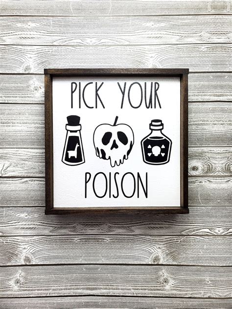 Pick Your Poison Halloween Sign Coffee Bar Decor Poison - Etsy