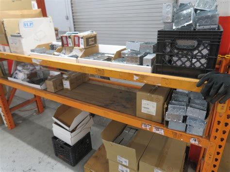 Galvanized Outlet Boxes On Rack Switch Plates All