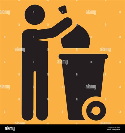 Litter Sign Symbol Rubbish Bins Waste Paper Baskets Recycling Symbol