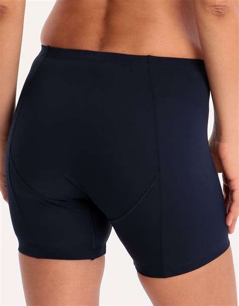 Womens Swim Shorts Long Leg Navy Halocline Swimwear