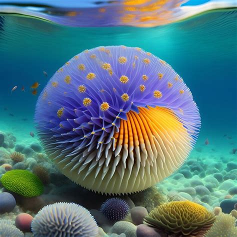 Premium AI Image | Sea urchin in the ocean