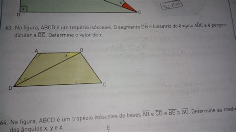 Na Figura Abcd é Um Trapézio Isósceles O Segmento Db é Bissetriz Do