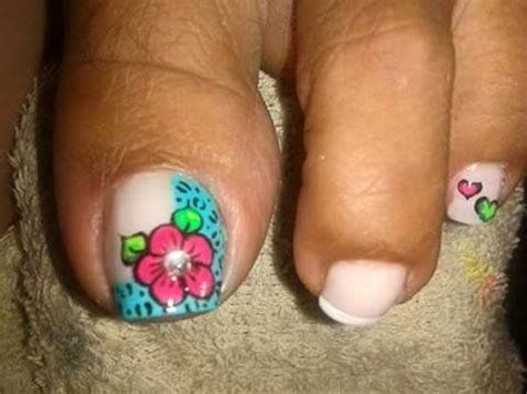 Pies Decorados Toe Nail Art Toe Nails French Pedicure Toe Nail