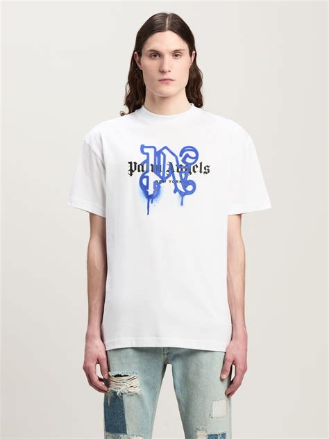 Monogram Spray City T Shirt New York In White Palm Angels Official