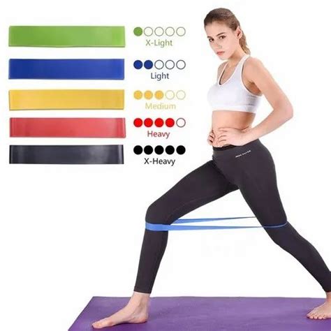 Fitcozi Black Resistance Bands Mini Loop Set Of 5 For Office At Rs