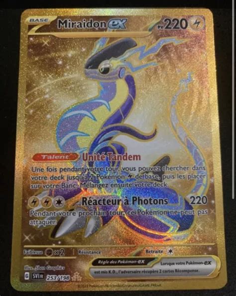 CARTE POKÉMON MIRAIDON EX Secrète 253 198 Ecarlate et Violet FR