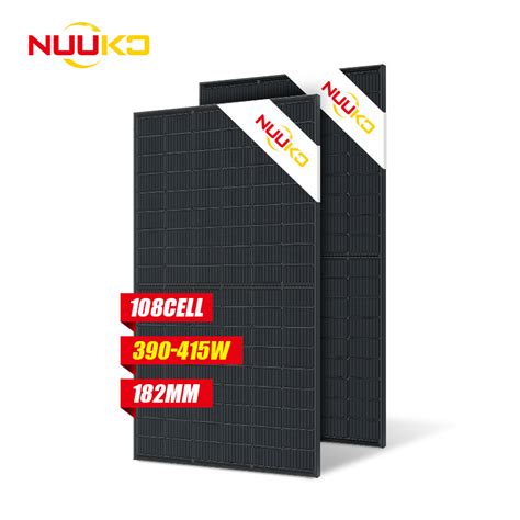 Nuuko Black Solar Panel Factory Price 108cell 395W 400W 405W 410W 415W