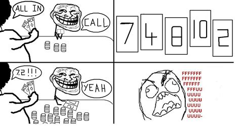 rage comics poker trollface fffuuu