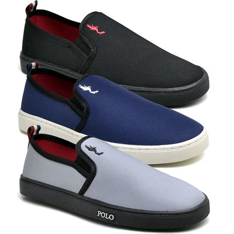 Kit 3 Pares Tênis Polo Way Slip On Iate Blu Sapatilha Masculina