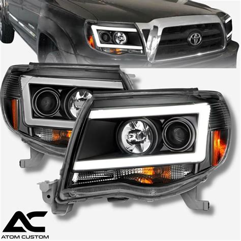 Faros Frontales Con Barra Drl En C Y Proyector Toyota Tacoma