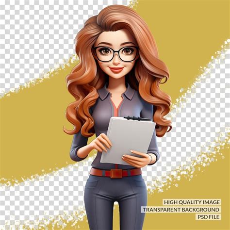 Premium PSD Stylish Girl Model 3d Png Clipart Transparent Isolated