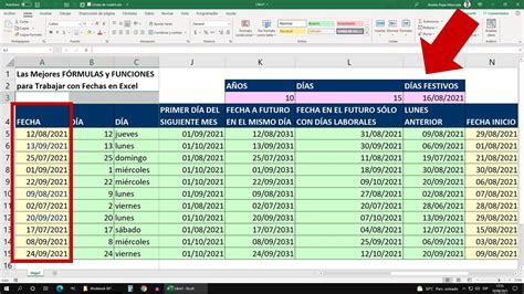 Las Mejores FÓRMULAS y FUNCIONES para Trabajar con Fechas en Excel 15