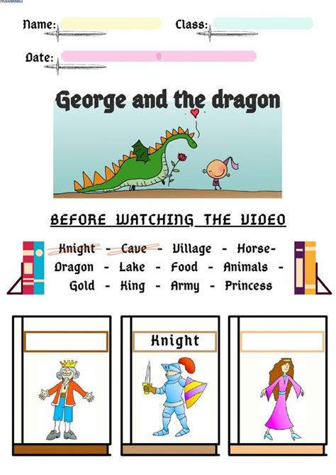 George and the dragon worksheet | Learn english kid, Simple past tense, Worksheets for grade 3