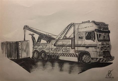 Wrecker Bill Drury Drawings Illustration Vehicles