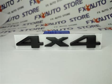 Эмблема Шильдик Логотип "4 X 4" 140 Х 21 Мм Металлическая Черная ...