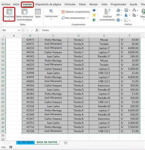 Cómo crear una tabla dinámica