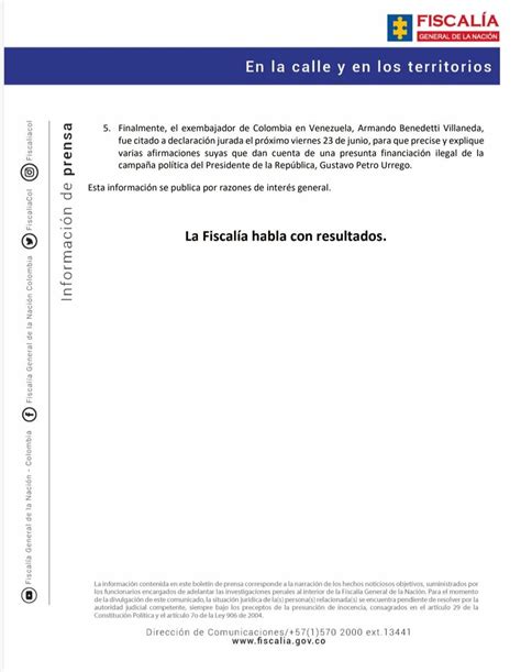 Fiscalía Colombia on Twitter ATENCIÓN Comunicado oficial de la