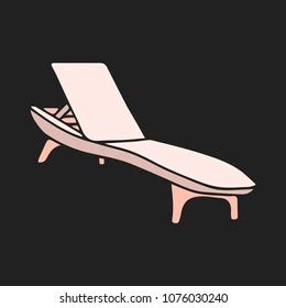 Chaise Longue Vector Illustration Summer Icon Stock Vector Royalty