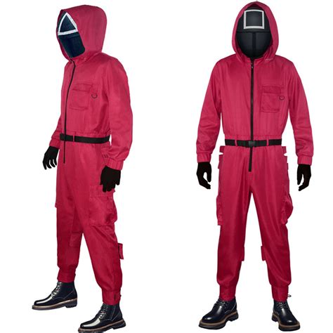 Squid Game Soldier Red Jumpsuit Cosplay Costume