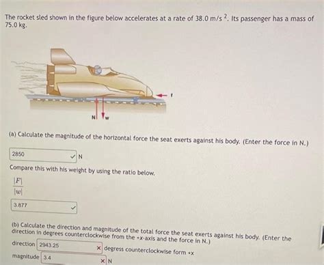 Solved The Rocket Sled Shown In The Figure Below Accelerates Chegg