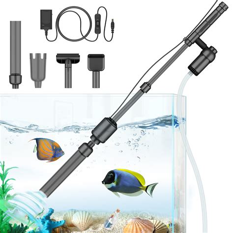 Bedee 6 In 1 Electric Aquarium Gravel Cleaner Fish Tank Vacuum Kit