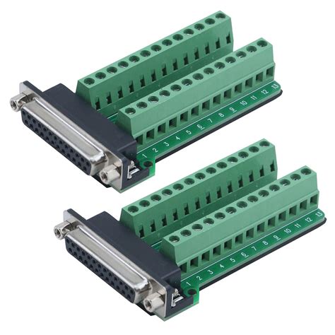 GetUSCart Antrader 2PCS DB25 Breakout Connector D Sub 25 Pin Female