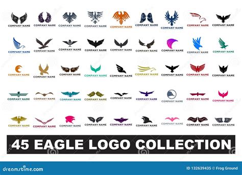 45 Eagle Logo Collection Vector Illustration Stock Vector ...