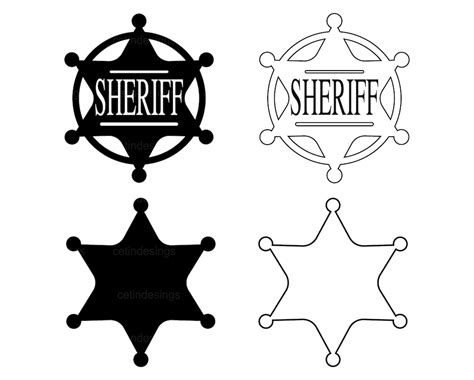 Sheriff Star Svg Sheriff Badge Svg Police Vector Sheriff Star Svg