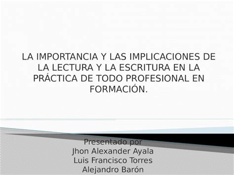 PPTX La Importancia Y Las Implicaciones De La Lectura DOKUMEN TIPS