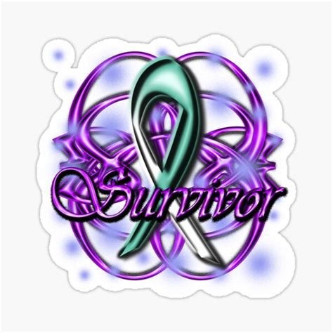 "Cervical Cancer Survivor Ribbon" Sticker by persephoneprod | Redbubble