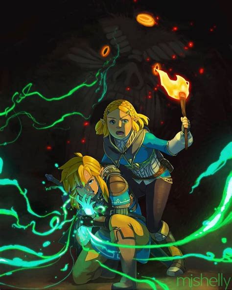 Legend Of Zelda Breath Of The Wild Sequel Artwork Botw 2 Intergalacticraptor Legend Of