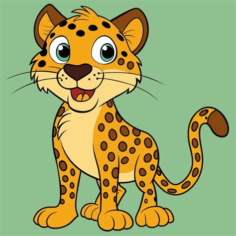 Premium Vector | Illustration of funny leopard cartoon